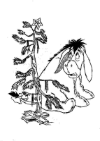 A coloring page of winnie the pooh - eyore
